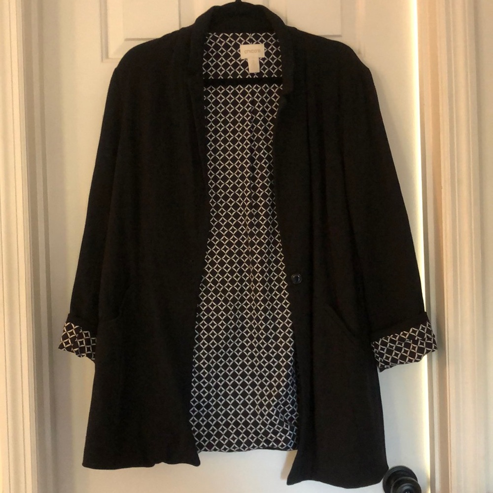 Chicos size 2 long blazer